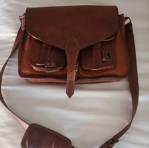 Leather cross body bag